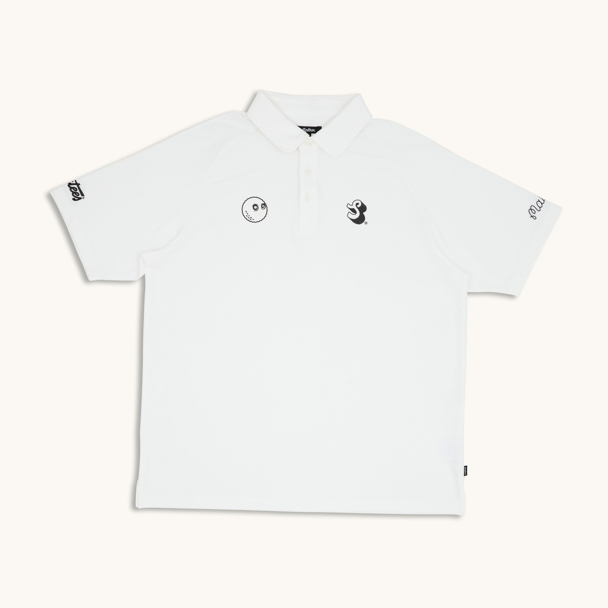 Malbon Evergreen Raglan Mesh Polo - White – SHORTEES GOLF